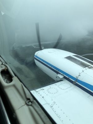 Kennebec through the clouds