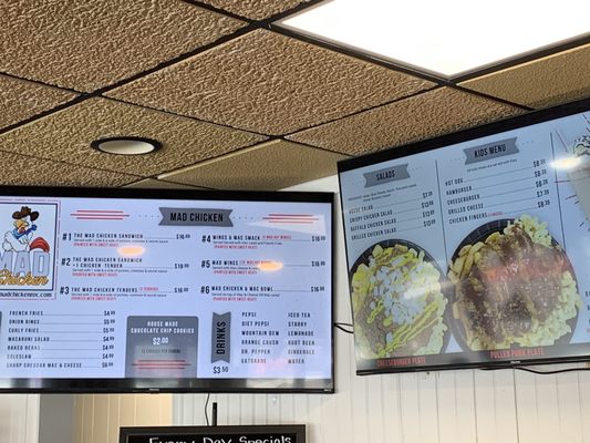 Menu board