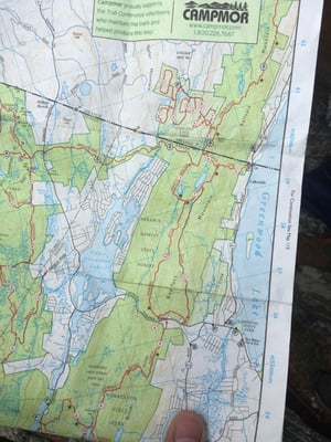 The hiking trial map