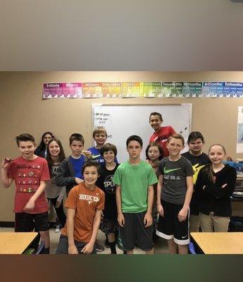 a stud class of 4th graders