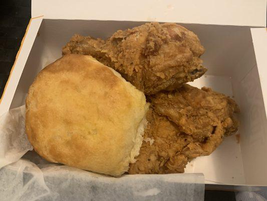 3 Piece Chicken w/ Biscuit $4