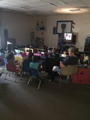 Drive ins movie day. We all made our kids a homemade box car from home.