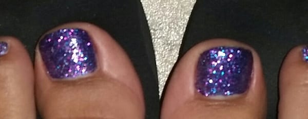 I'm not a fan of my own feet pics, so you'll just get the Polish work...lol.