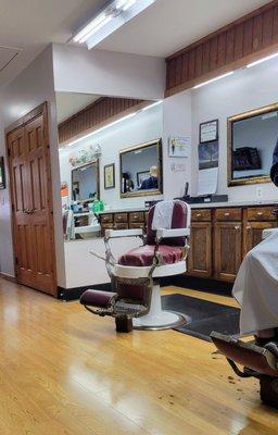 Inside the barbershop