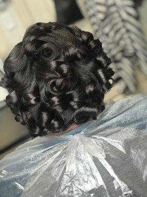 Relaxer free with curls