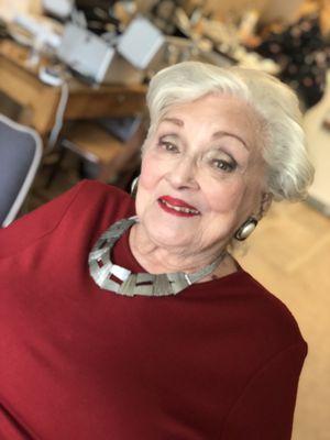 Celebrating her 90th Birthday with makeup application by Pure Beauty!