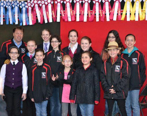 A picture of some of our wonderful riders enjoying the horse show!!!