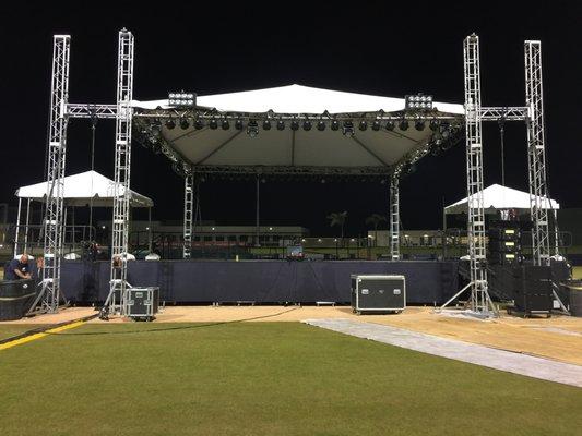 30'X30'X25' APPLIED GROUND SUPPORT SYSTEM 32'X28'X4' STAGE DIMENSION