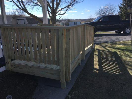 Deck and handicap ramp