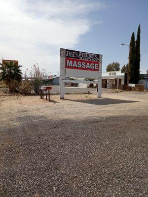 Billboard sign West view