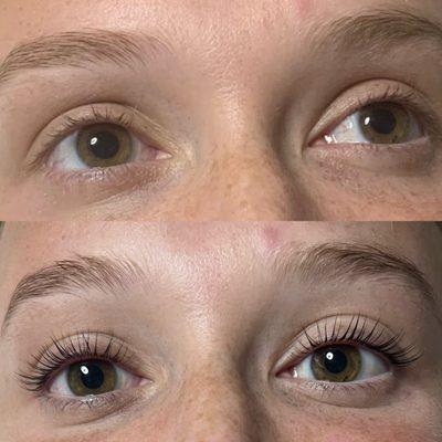 Lash lift and tint