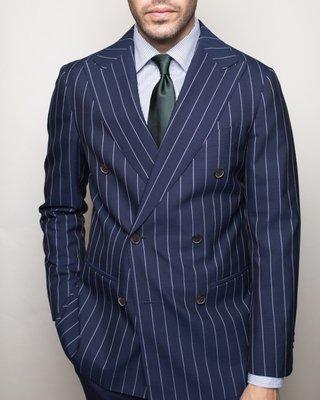 Maybe you prefer a bold double breasted pinstripe custom suit. We can do that!