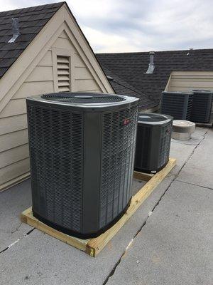 Lower Greenville condenser install on roof