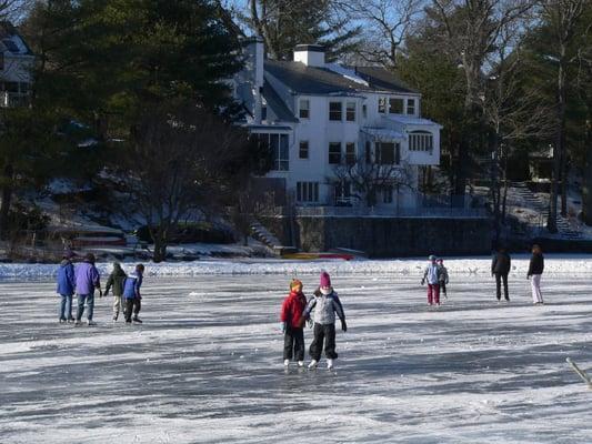 Ice skating in winter: http://www.newtonma.gov/gov/parks/programs/iceskating/default.asp