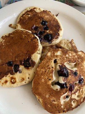 Blueberry pancakes, make sure you ask right away for butter & syrup