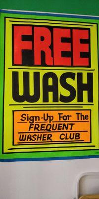 Join members club earn points and enjoy free wash!