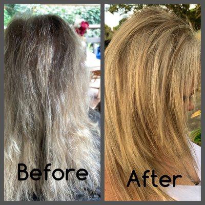 Color & GK Defrizz treatment