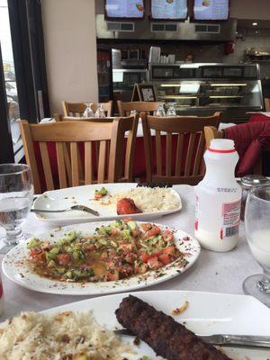 Delicious Adana Kebab and shepherd salad !!!