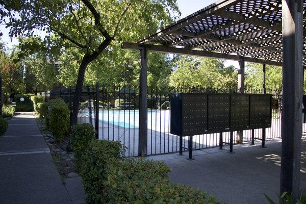 Mailboxes and Pool