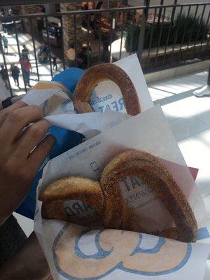 Cinnamon sugar pretzels