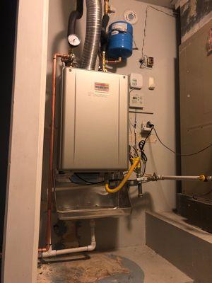 We can replace your old Water Heater with this new Noritz Tankless Water Heater. Please call if you need help with your water heater.