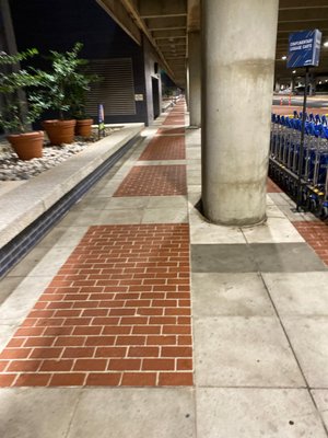 Entrance to the car rental place in the Greensboro Airport