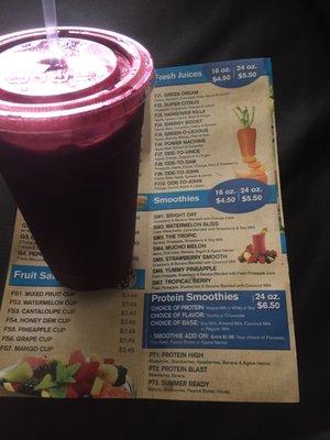 Hangover Killa: apple, lemon, carrot, beet & ginger ($5.5)