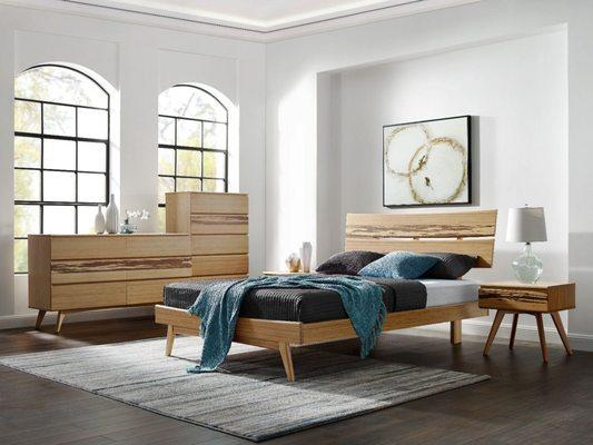 Greenington Azara Bedroom Set in Caramelized Finish