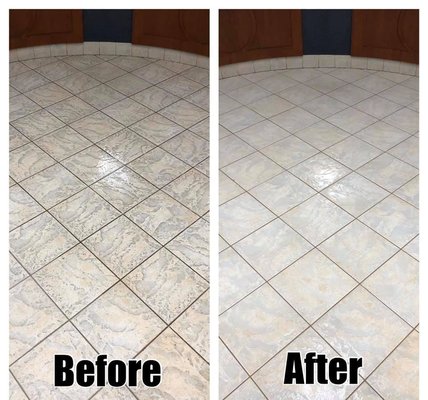 Tile & Grout Cleaning - Before & After