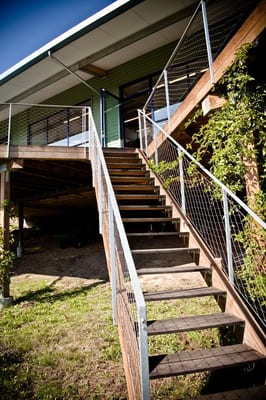 South side stair to deck