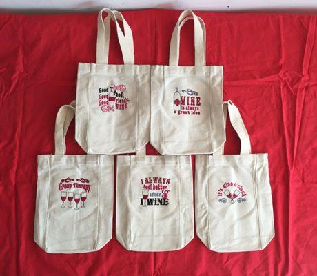 Customized wine bag embroidery