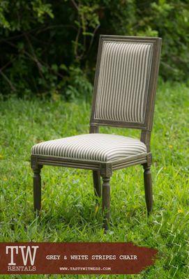 GREY & WHITE STRIPES CHAIR