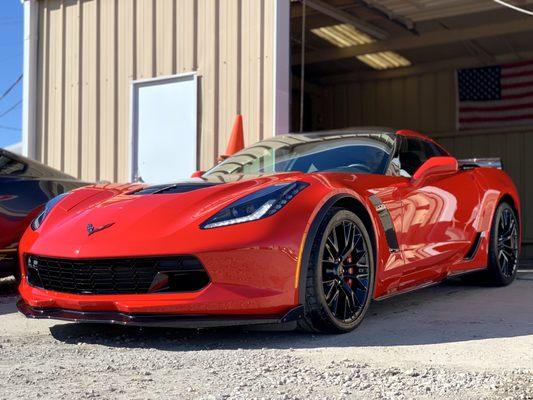 Detailed A Ceramic Coated 2019 Z06 Corvette by us.