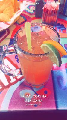 Prickly Pear marg (very sweet compared to a normal one, but still delicious)