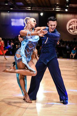 Ballroom dance competition. Uliana performing.