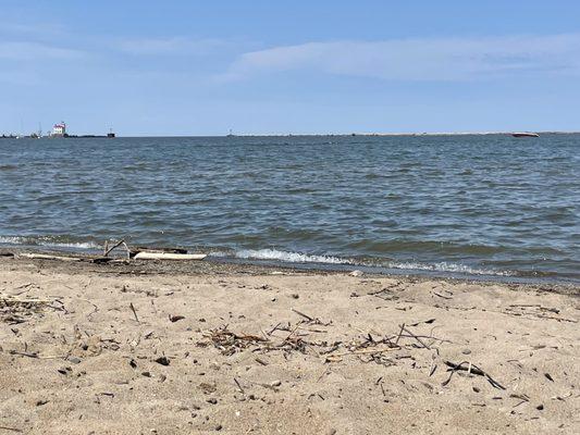 Sunny  day at the beach .