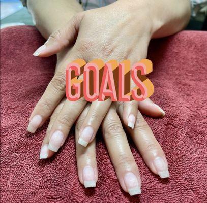 Natural nails.