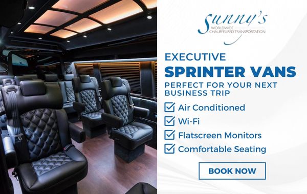 Our executive sprinter vans are perfect for all business travel purposes!