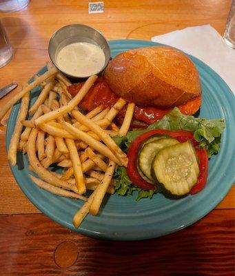 Buffalo Chicken Sandwich w/ French Fries