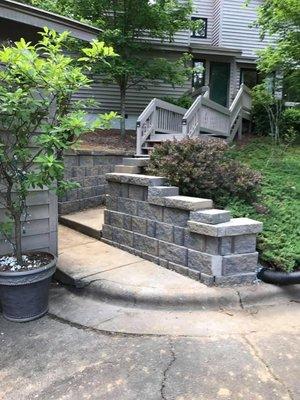 Beautifully built retaining wall in Winston-Salem, NC