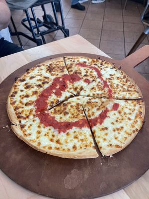 i think it resembles a pizza...