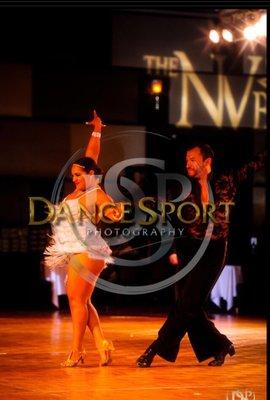 Dance Action Photography Of My Pro-Am Student and I in Las Vegas Competing