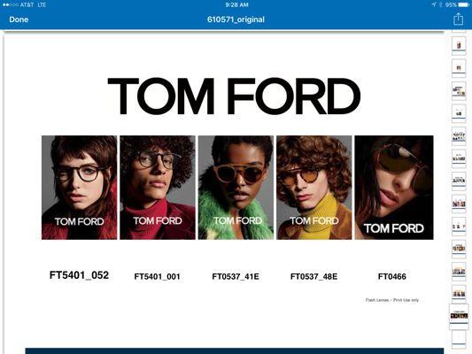 Stop by and see the latest addition to the many top notch frames we carry.  Tom Ford known for exquisite style and expert craftsmanship.