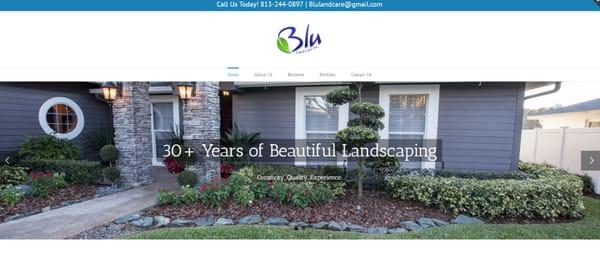 Built a custom website for Blu Land Care, a landscaping company in Tampa, FL has been doing business since the 1980's.