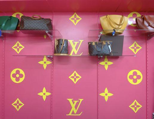 These are just a few Louis Vuitton pieces on display.