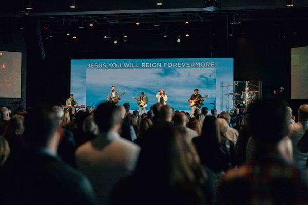 This is from our main auditorium. You're invited! Services are Sunday at 8am, 9:30am, and 11am.