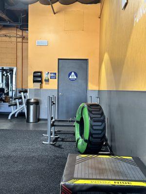 Nice private restroom located in the Hiit Zone room