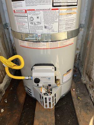 Newly installed Bradford White water heater