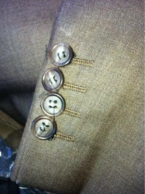 Sleeve buttons after the first try!