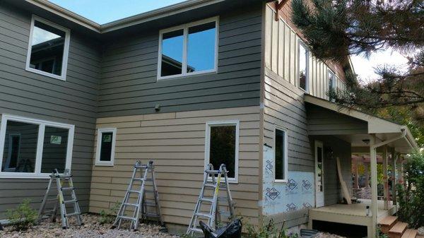 Siding repairs.